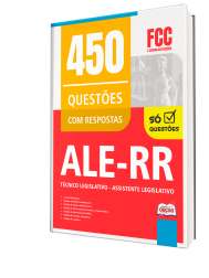 Capa Caderno de Questões ALE-RR - Técnico Legislativo - Assistente Legislativo - 450 Questões Gabaritadas