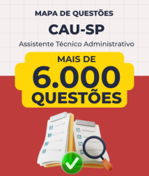 Capa Mapa de Questões Online - CAU-SP - Assistente Técnico Administrativo - 6 Mil Questões