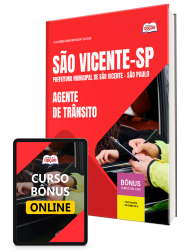 Capa Apostila Prefeitura de São Vicente - SP 2026 - Agente de Trânsito