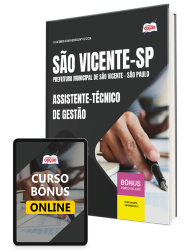 Capa Apostila Prefeitura de São Vicente - SP 2026 - Assistente-Técnico de Gestão