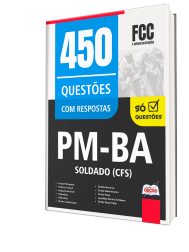 Capa Caderno de Questões PM-BA - Soldado (CFS) - 450 Questões Gabaritadas