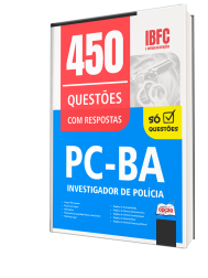 Capa Caderno de Questões PC-BA - Investigador de Polícia - 450 Questões Gabaritadas