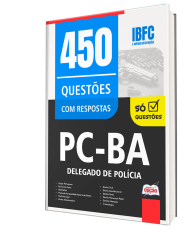 Capa Caderno de Questões PC-BA - Delegado de Polícia - 450 Questões Gabaritadas