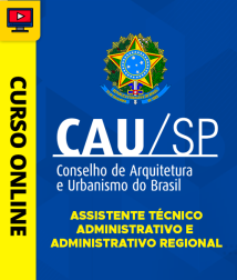 Capa Curso CAU-SP 2026 - Assistente Técnico - Administrativo e Administrativo Regional