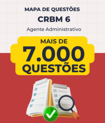 Capa Mapa de Questões Online - CRBM 6 - Agente Administrativo - 7 Mil Questões