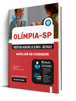 Apostila Prefeitura de Olímpia - SP 2025 - Auxiliar de Cuidador