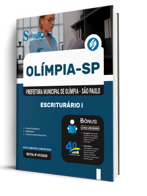 Apostila Prefeitura de Olímpia - SP 2025 - Escriturário I