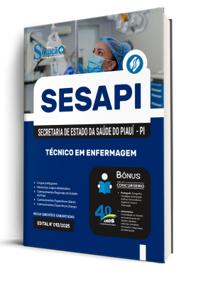 Apostila Secretaria de Estado da Saúde do Piauí 2026 - Técnico em Enfermagem