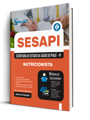 Apostila Secretaria de Estado da Saúde do Piauí 2026 - Nutricionista