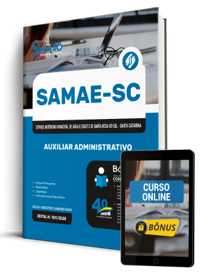 Apostila SAMAE de Santa Rosa do Sul-SC 2026 - Auxiliar Administrativo