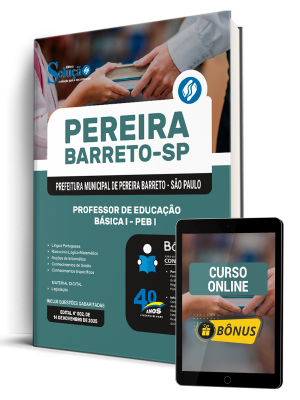 Apostila Prefeitura de Pereira Barreto - SP 2026 - Professor de Educação Básica I – PEB I