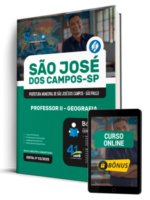 Apostila Prefeitura de São José dos Campos - SP 2026 - Professor II - Geografia