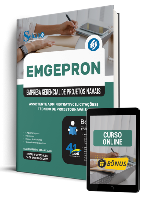 Apostila EMGEPRON 2026 - Técnico de Projetos Navais - Assistente Administrativo (Licitações)