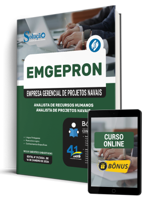 Apostila EMGEPRON 2026 - Analista de Projetos Navais - Analista de Recursos Humanos