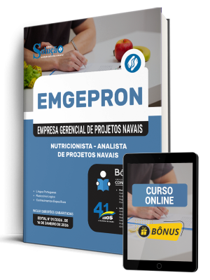 Apostila EMGEPRON 2026 - Analista de Projetos Navais - Nutricionista