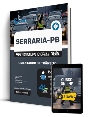 Apostila Prefeitura de Serraria-PB 2026 - Orientador de Trânsito