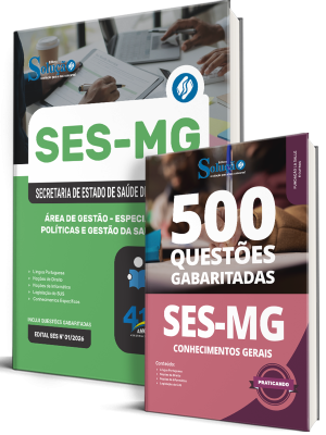 Combo SES-MG 2026 - Especialista em Políticas e Gestão da Saúde (EPGS) - Área de Gestão