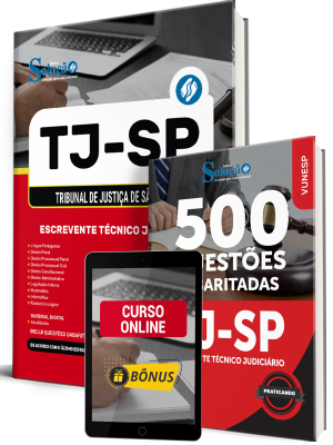 Combo TJ-SP 2026 - Escrevente Técnico Judiciário (Apostila + Caderno de Questões Gabaritadas)