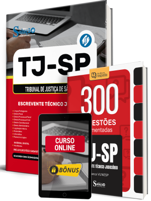 Combo TJ-SP 2026 - Escrevente Técnico Judiciário (Apostila + Caderno de Questões Comentadas)
