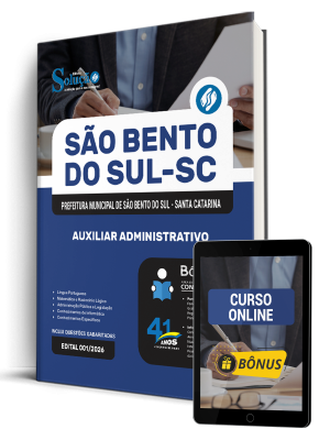 Apostila Prefeitura de São Bento do Sul-SC 2026 - Auxiliar Administrativo