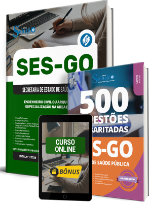 Combo SES-GO 2026 - Categoria V: Engenheiro Civil ou Arquiteto com especialização na área de Saúde