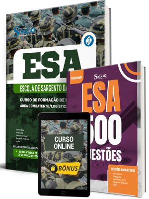 Combo ESA 2026 - Sargento - Área: Combatente/Logística e Aviação