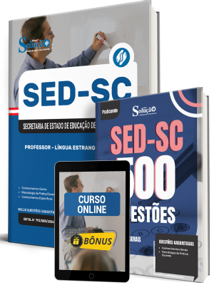 Combo SED-SC 2026 - Professor - Língua Estrangeira - Inglês