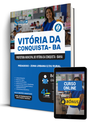 Apostila Prefeitura de Vitória da Conquista - BA 2026 - Pedagogo - Zona Urbana e/ou Rural