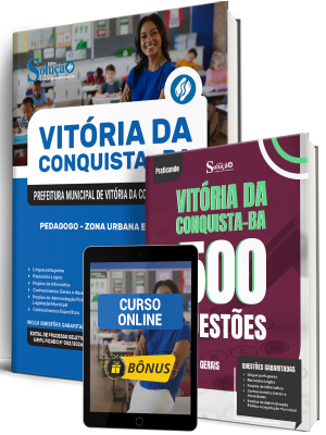 Combo Prefeitura de Vitória da Conquista - BA 2026 - Pedagogo - Zona Urbana e/ou Rural