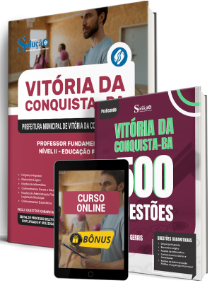 Combo Prefeitura de Vitória da Conquista - BA 2026 - Professor Fundamental II Nível II - Educação Física