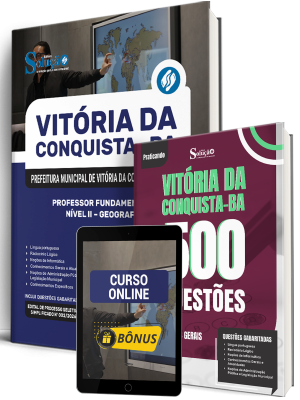 Combo Prefeitura de Vitória da Conquista - BA 2026 - Professor Fundamental II Nível II - Geografia