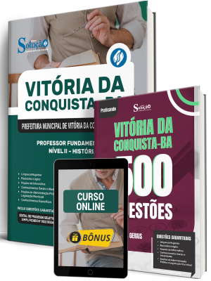 Combo Prefeitura de Vitória da Conquista - BA 2026 - Professor Fundamental II Nível II - História