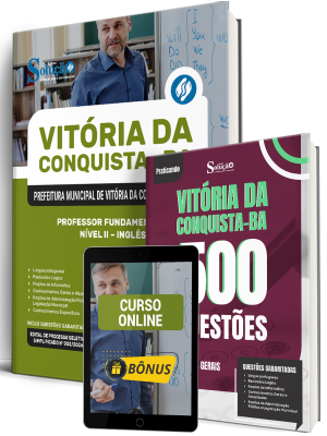 Combo Prefeitura de Vitória da Conquista - BA 2026 - Professor Fundamental II Nível II - Inglês