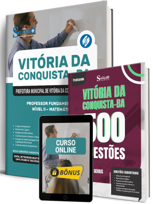 Combo Prefeitura de Vitória da Conquista - BA 2026 - Professor Fundamental II Nível II - Matemática