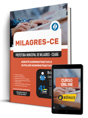 Apostila Prefeitura de Milagres-CE 2026 - Agente Administrativo e Auxiliar Administrativo