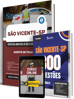 Combo Prefeitura de São Vicente - SP 2026 - Agente de Trânsito