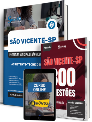Combo Prefeitura de São Vicente - SP 2026 - Assistente-Técnico de Gestão