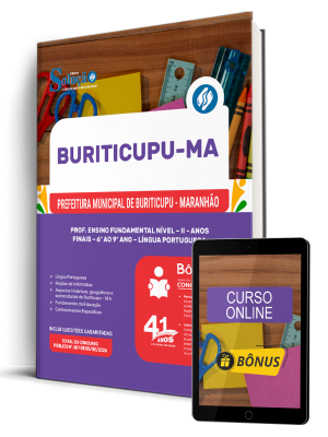 Apostila Prefeitura de Buriticupu-MA 2026 - Prof. Ens Fund Nível II - Anos Finais - 6º Ao 9º Ano -  Língua Portuguesa