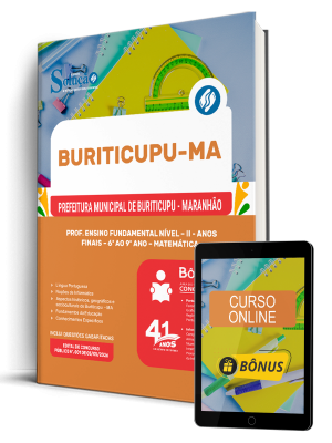 Apostila Prefeitura de Buriticupu-MA 2026 - Prof. Ens Fund Nível II - Anos Finais - 6º Ao 9º Ano -  Matemática
