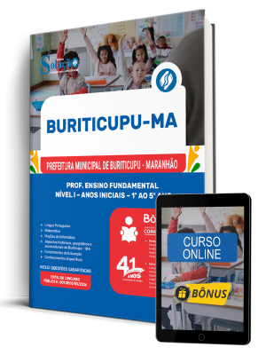 Apostila Prefeitura de Buriticupu-MA 2026 - Prof. Ensino Fundamental Nível I - Anos Iniciais - 1º ao 5º Ano