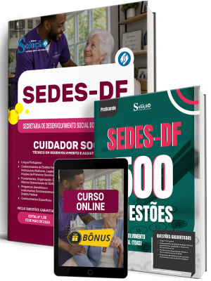 Combo SEDES-DF 2026 - Técnico em Desenvolvimento e Assistência Social (TDAS) - Cuidador Social