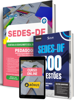 Combo SEDES-DF 2026 - Especialista em Desenvolvimento e Assistência Social (EDAS) - Pedagogia