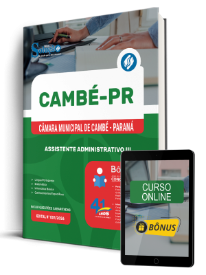 Apostila Câmara de Cambé - PR 2026 - Assistente Administrativo III
