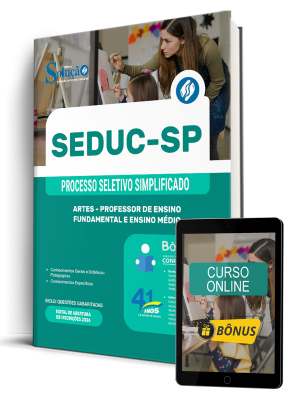 Apostila SEDUC-SP 2026 - Professor de Ensino Fundamental e Ensino Médio - Artes