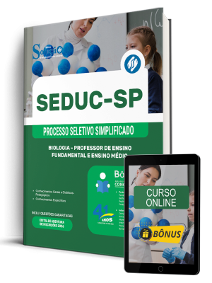 Apostila SEDUC-SP 2026 - Professor de Ensino Fundamental e Ensino Médio - Biologia