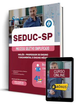 Apostila SEDUC-SP 2026 - Professor de Ensino Fundamental e Ensino Médio - Inglês