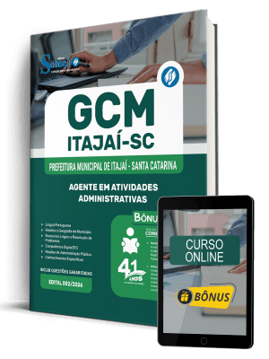 Apostila Prefeitura de Itajaí-SC 2026 - Agente em Atividades Administrativas