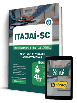 Apostila Prefeitura de Itajaí-SC 2026 - Agente em Atividades Administrativas