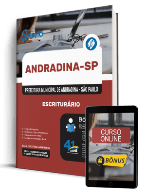 Apostila Prefeitura de Andradina-SP 2026 - Escriturário