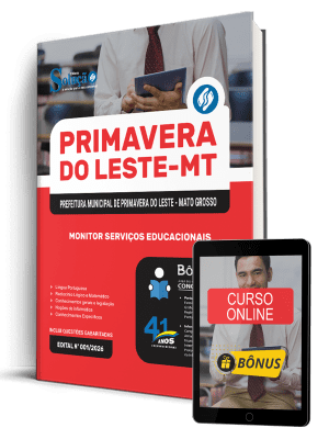 Apostila Prefeitura de Primavera do Leste-MT 2026 - Monitor Serviços Educacionais
